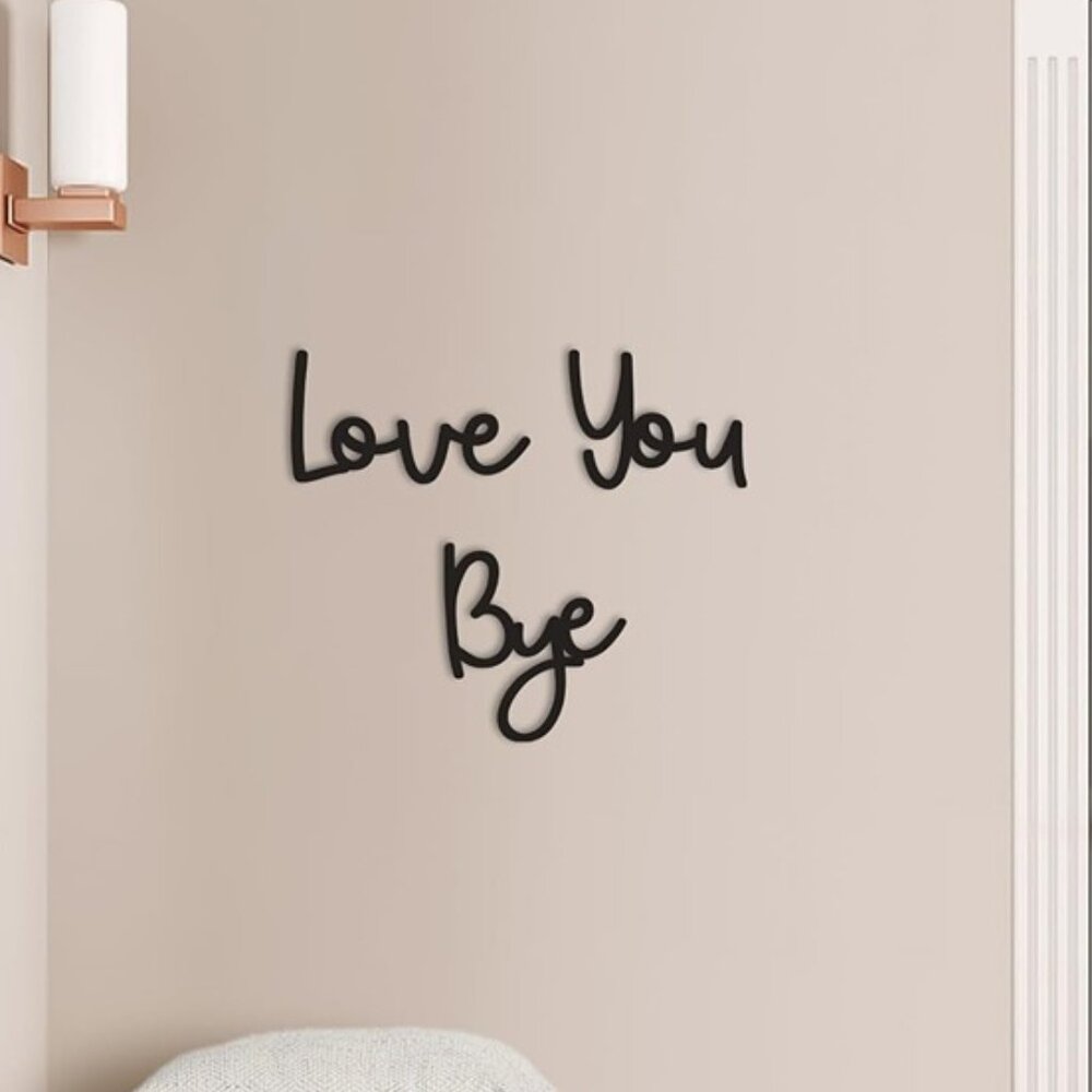 New Love You Bye Wood Sign Boho Home Wall Decor Express Warmth for Family Lovers